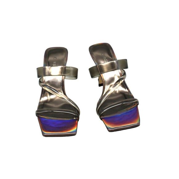 Guess Women's Lucite Transparent-Strap Sandals - Picture 2 of 8